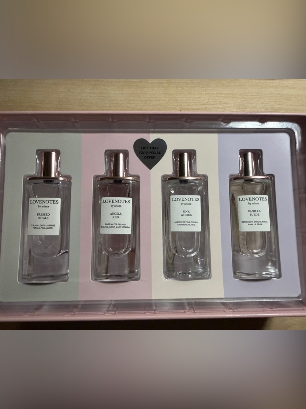 Love Notes Women Bath & Body 4-Pc Fragrance Set — Pink, Lavender, Cream